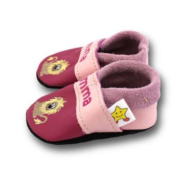 Lauflernschuhe Löwe auf pink
